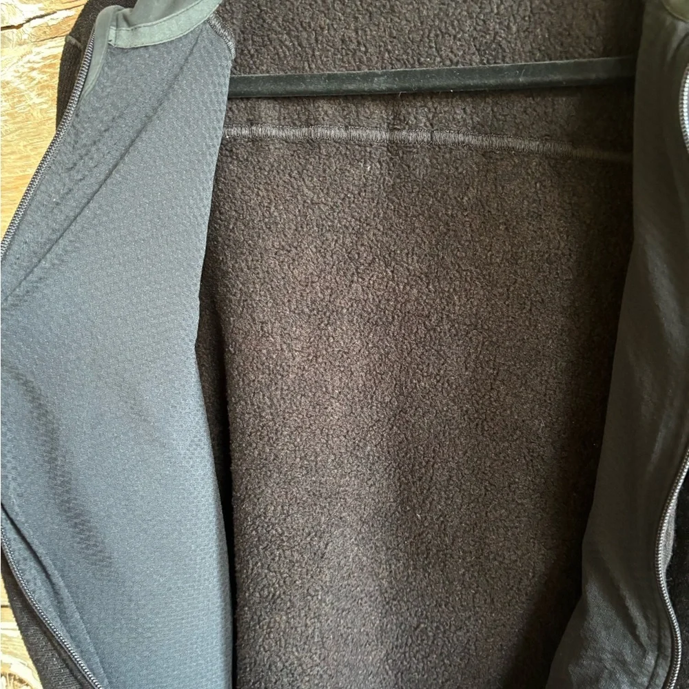 Kühl Large Full Zip Fleece Jacket Black Softshell Panels Outdoor Hiking‎